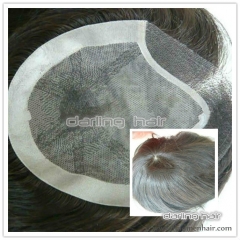 Men's toupee silk top base