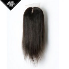 Virgin brazilian hair full silk top closure Invisible Knots