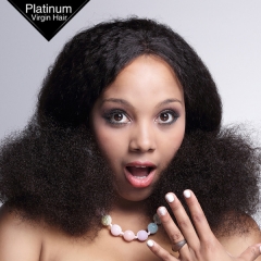 Brazilian Virgin hair swiss full lace wigs jerry curl