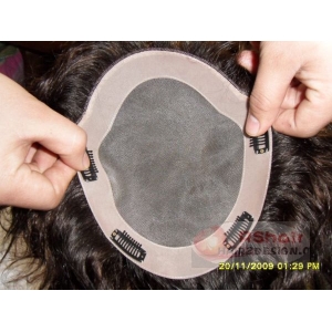 Instock Indian remy hair mono base toupee